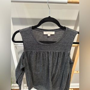 Loft open shoulder sparkly top